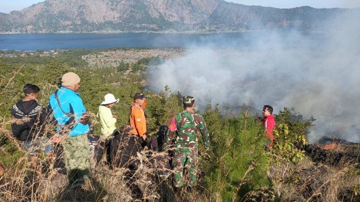 Kebakaran di gunung Batur, Sabtu (2/9/2023)
