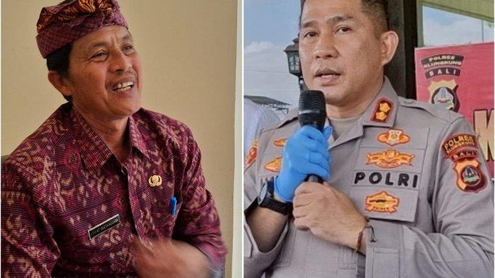 Kepala Kesbangpol Klungkung, I Dewa Ketut Sueta Negara, dan Kapolres Klungkung, AKBP Umar.