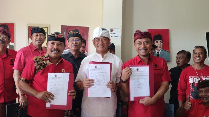 Tiga kader PDIP Buleleng mendaftar sebagai bakal calon Bupati Buleleng, Rabu (8/5/2024).