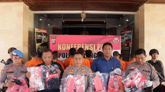 Polres Klungkung mengamankan 12 orang tersangka narkoba, Kamis (20/6/2024).