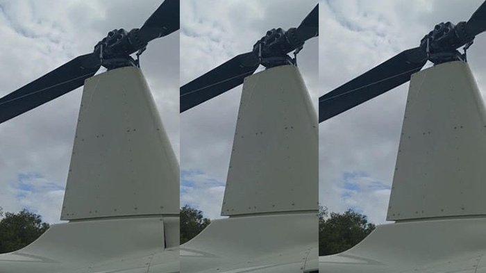 Rotoar helikopter yang terlilit tali layangan.