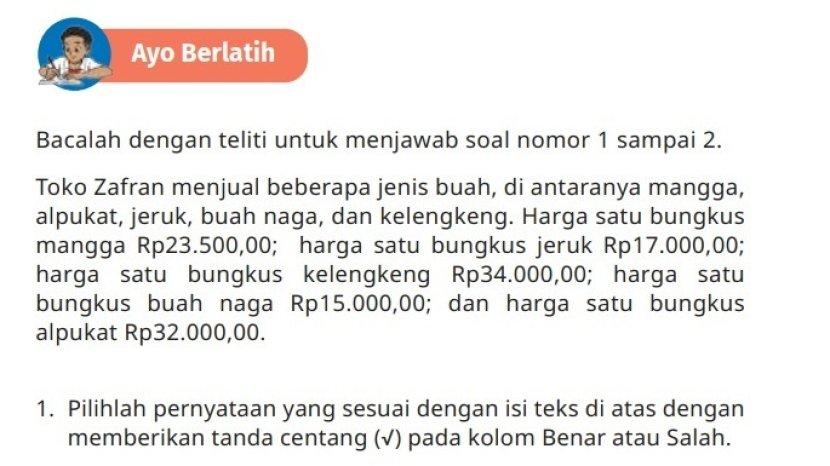 Jawaban Ayo Berlatih, Kunci Jawaban Matematika Kelas 5 Halaman 24 25 Kurikulum Merdeka