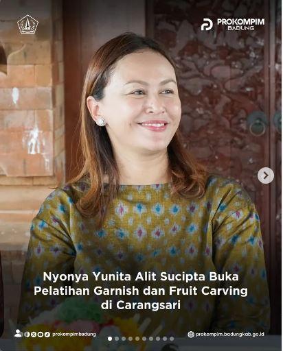 Nyonya Yunita Alit Sucipta Buka Pelatihan Garnish dan Fruit Carving di Carangsari