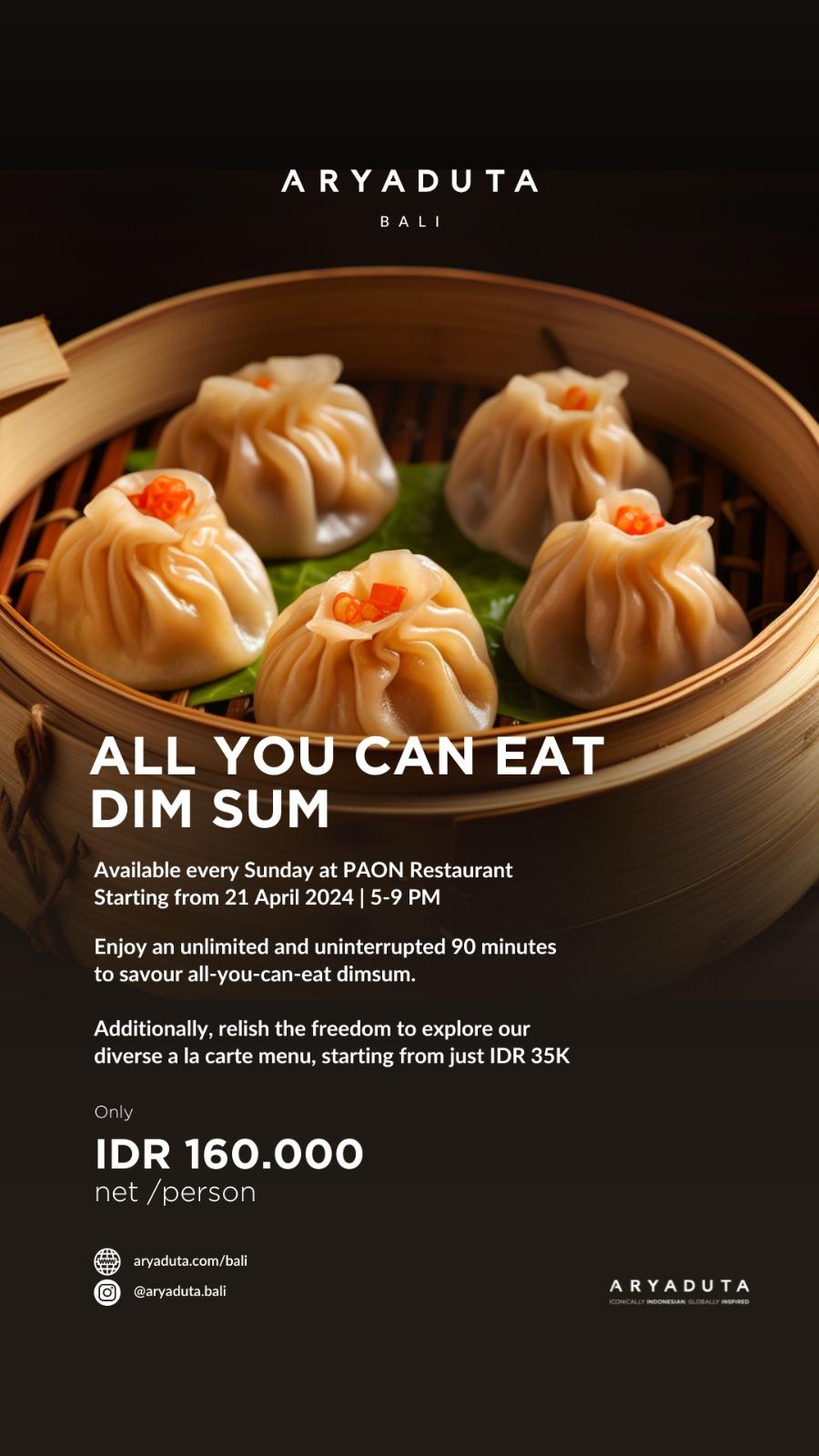 Dimsum - Aryaduta Bali Hadirkan Kembali Promosi: All-You-Can-Eat Dimsum
