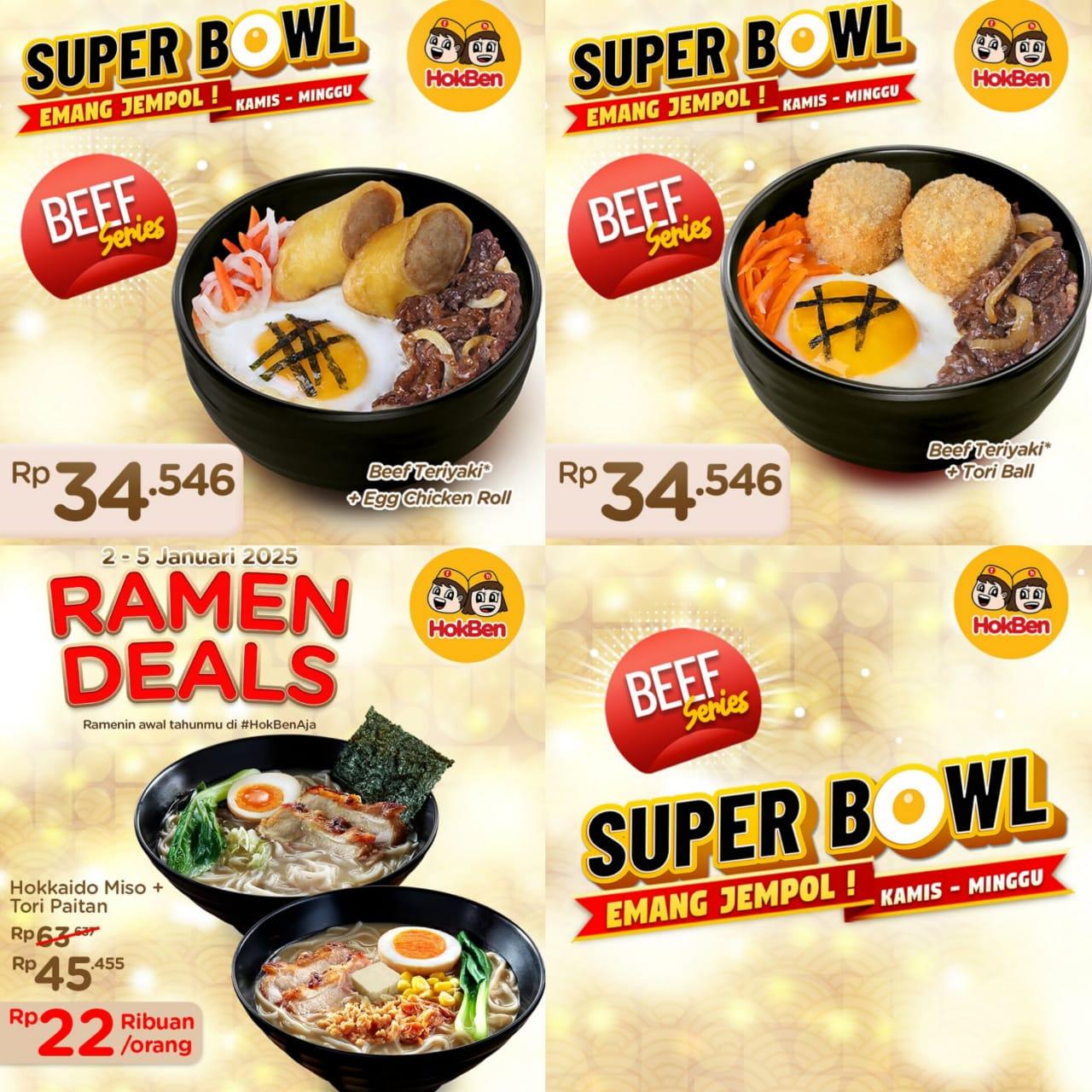 DISKON! Promo HokBen Hari Ini 5 Januari 2025, Paket Super Bowl Rp 30 Ribuan