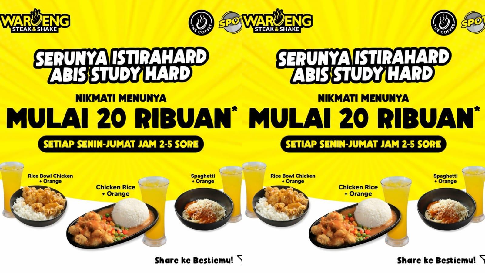 DISKON BESAR! Promo Waroeng Steak 4-8 Desember 2023, Nikmati Paket Weekdays Seru Hanya Rp 20 Ribuan