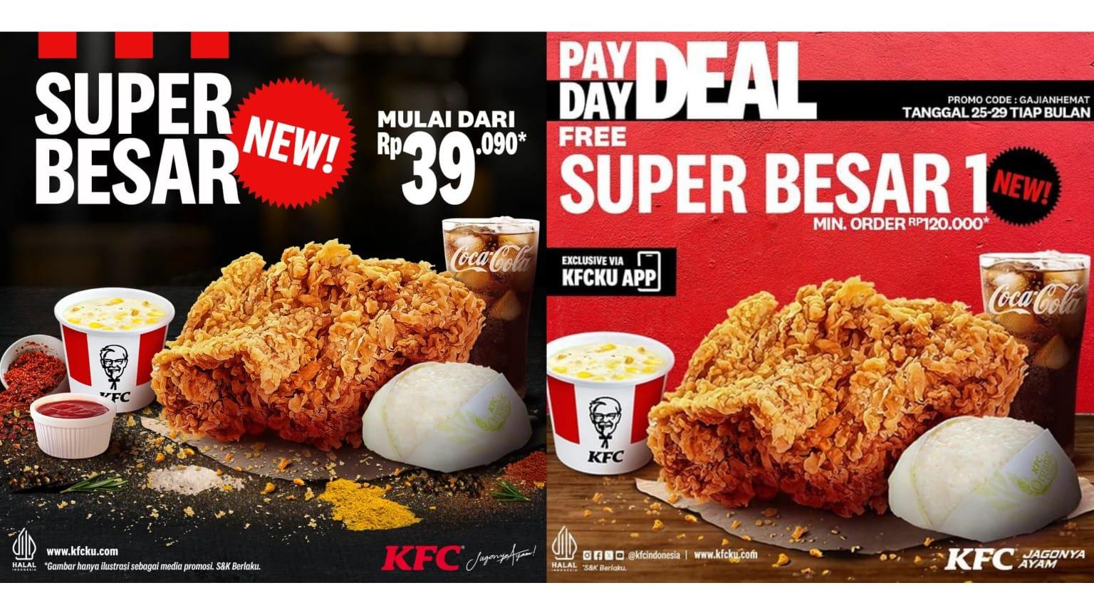 CUAN! Promo KFC 26-29 Juni 2024, GRATIS Super Besar 1 New Setiap Transaksi Minimal Rp 120 Ribu