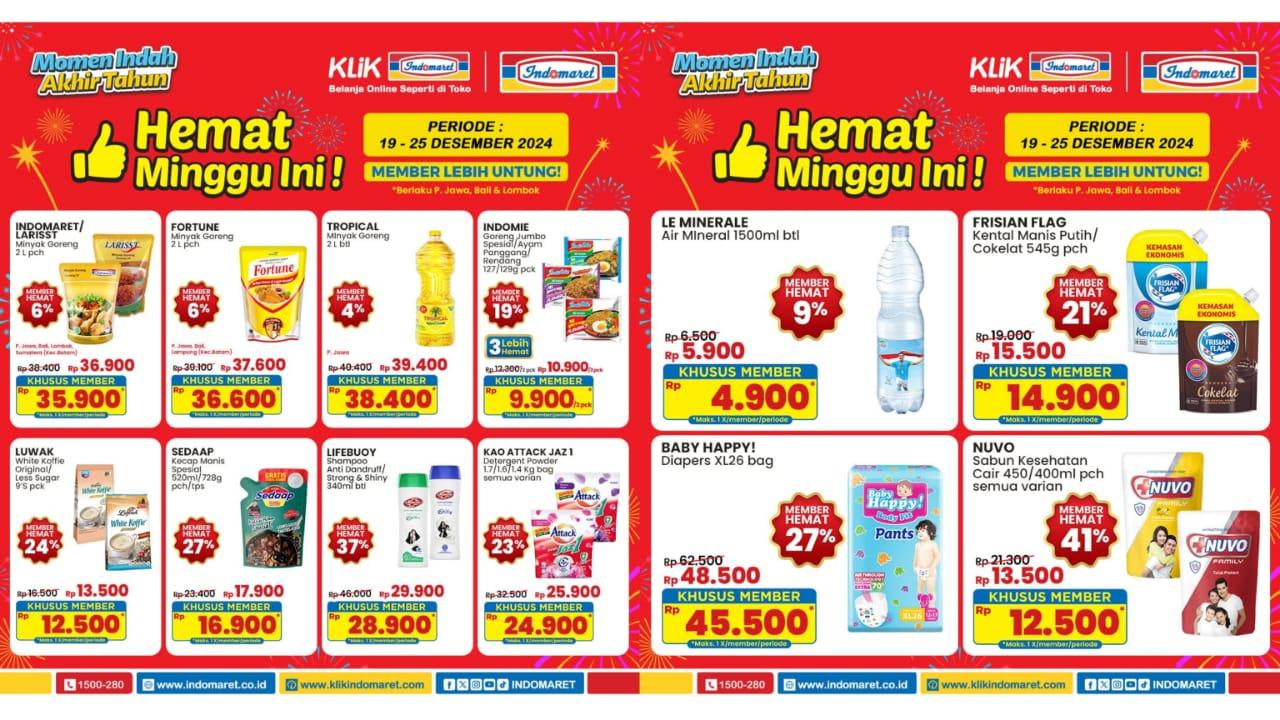 DISKON BESAR Indomaret 22-25 Desember 2024, Promo Minyak Goreng Tropical Rp 39.400