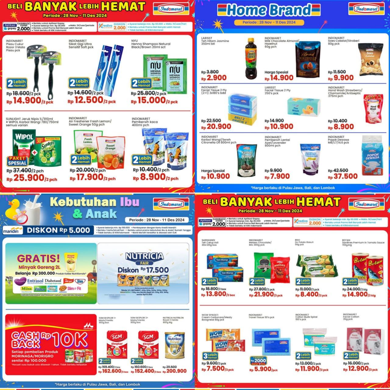DISKON BESAR Indomaret 4-11 Desember 2024, Citra Rp 13.500, Hello Panda Rp 6.400
