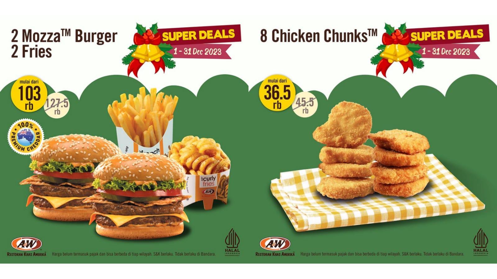PASTI HEMAT! Promo AW Restoran Desember 2023, Nikmati 8 Chicken Chunks Rp 36.500, 3 Sundae Rp 27.500