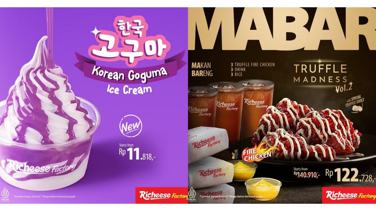 HOT! Promo Richeese Factory Desember 2023, 1 Truffle Fire Chicken dan Cheese Sauce Rp 32 Ribuan
