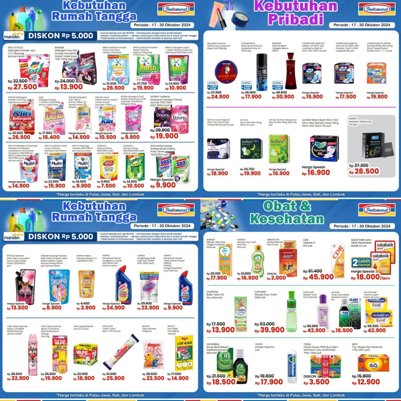Promo Hemat Indomaret 27-30 Oktober 2024, Minyak Goreng Sovia Rp 34.700, MILO Rp 29.800