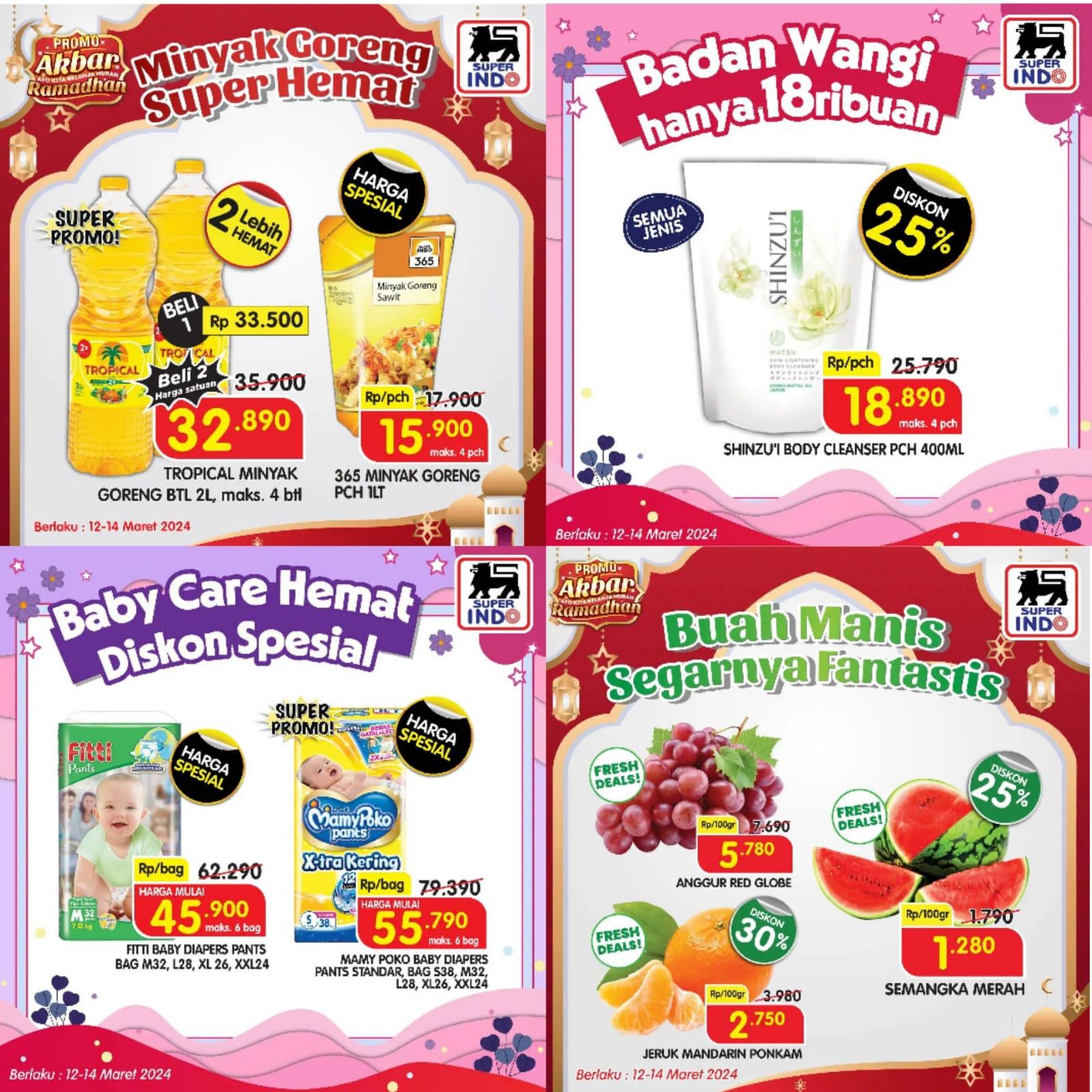 RAMADAN Hemat! Promo Superindo 13-14 Maret 2024, Minyak Goreng Tropical Rp 32.890, Kurma Rp 40.900