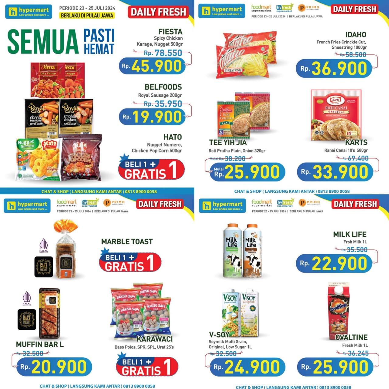 PROMO Hypermart 23-25 Juli 2024, Minyak Goreng Sania Rp 30.900, Milk Life UHT Rp 13.490