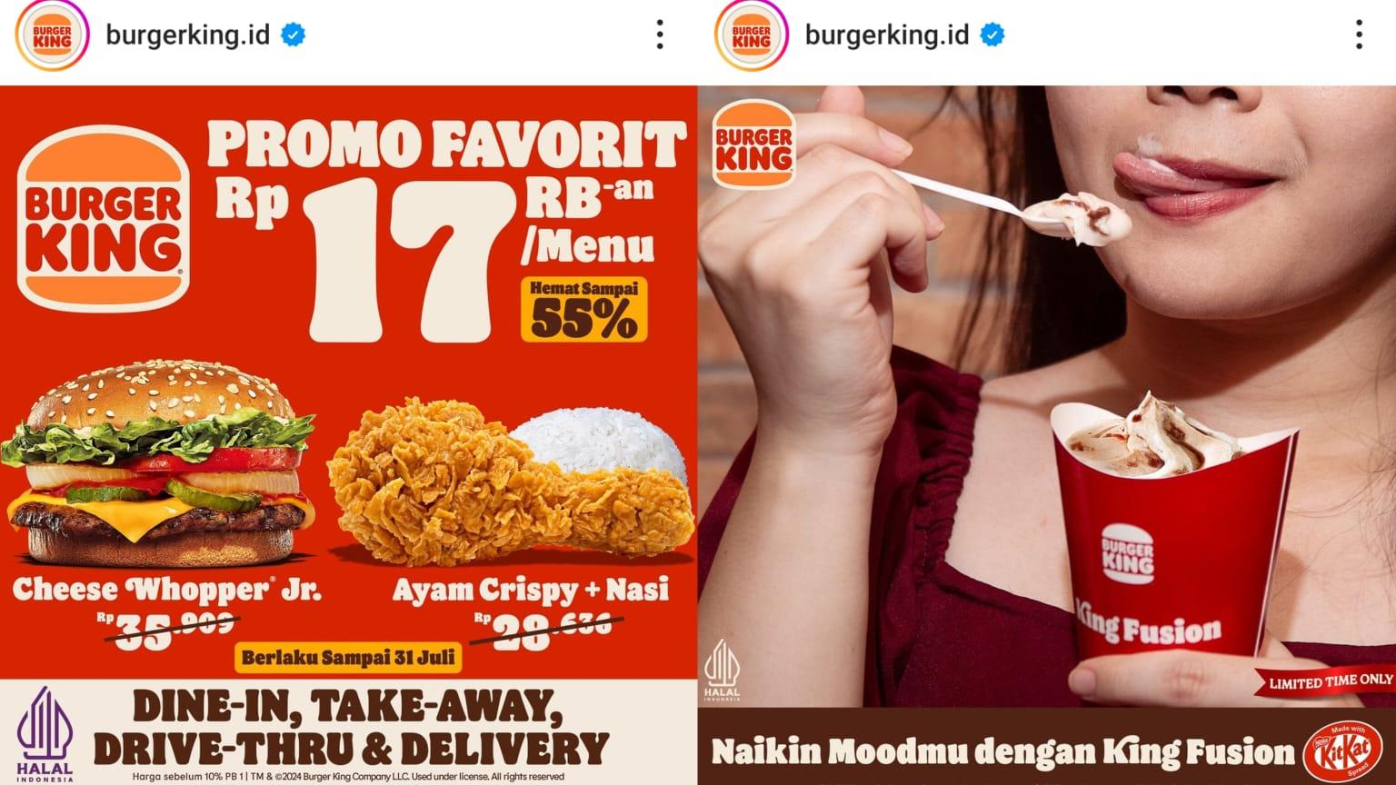 ISTIMEWA! Promo Burger King 22-31 Juli 2024, Dapatkan King Fusion with KITKAT Spread Rp 17 Ribuan
