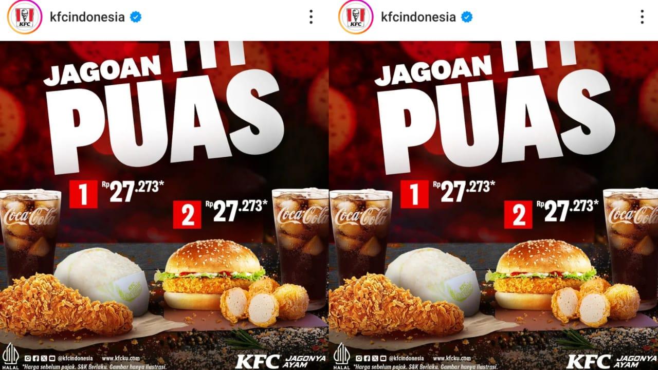 JAGOAN! Promo KFC 12-31 Agustus 2024, 1 Crispy Burger + 3 Chicken Ball + 1 Coca Cola Rp 27 Ribuan