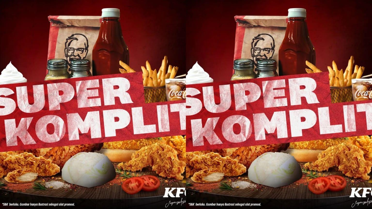 PROMO KFC 18-30 Juni 2024, 1 Ayam OR + 1 Nasi + 1 Colonel Burger + 1 Mocha Float Rp 54 Ribuan