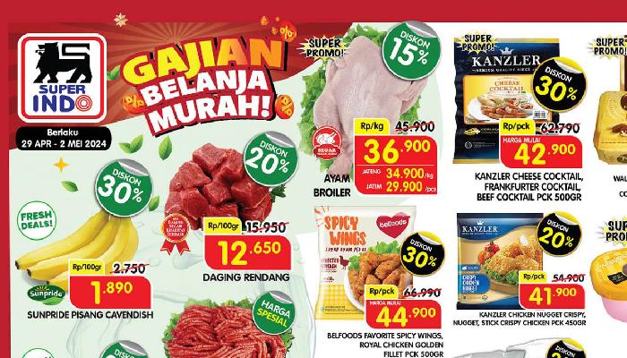 Diskon Rabu Kamis, Katalog Promo KJSM Superindo 1-2 Mei 2024: Vidoran Xmart 46.900, Pisang Rp1.890