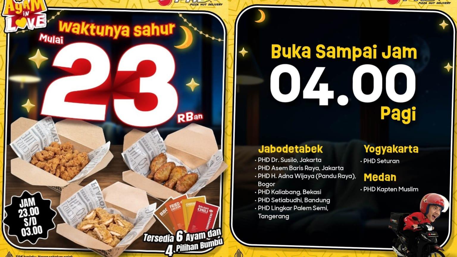 Tangkapan layar instagram PHD - Khusus Ramadan, Promo Pizza Hut Delivery Maret 2025, Dapat Diskon 30 Persen di Pukul 14:00-17:00