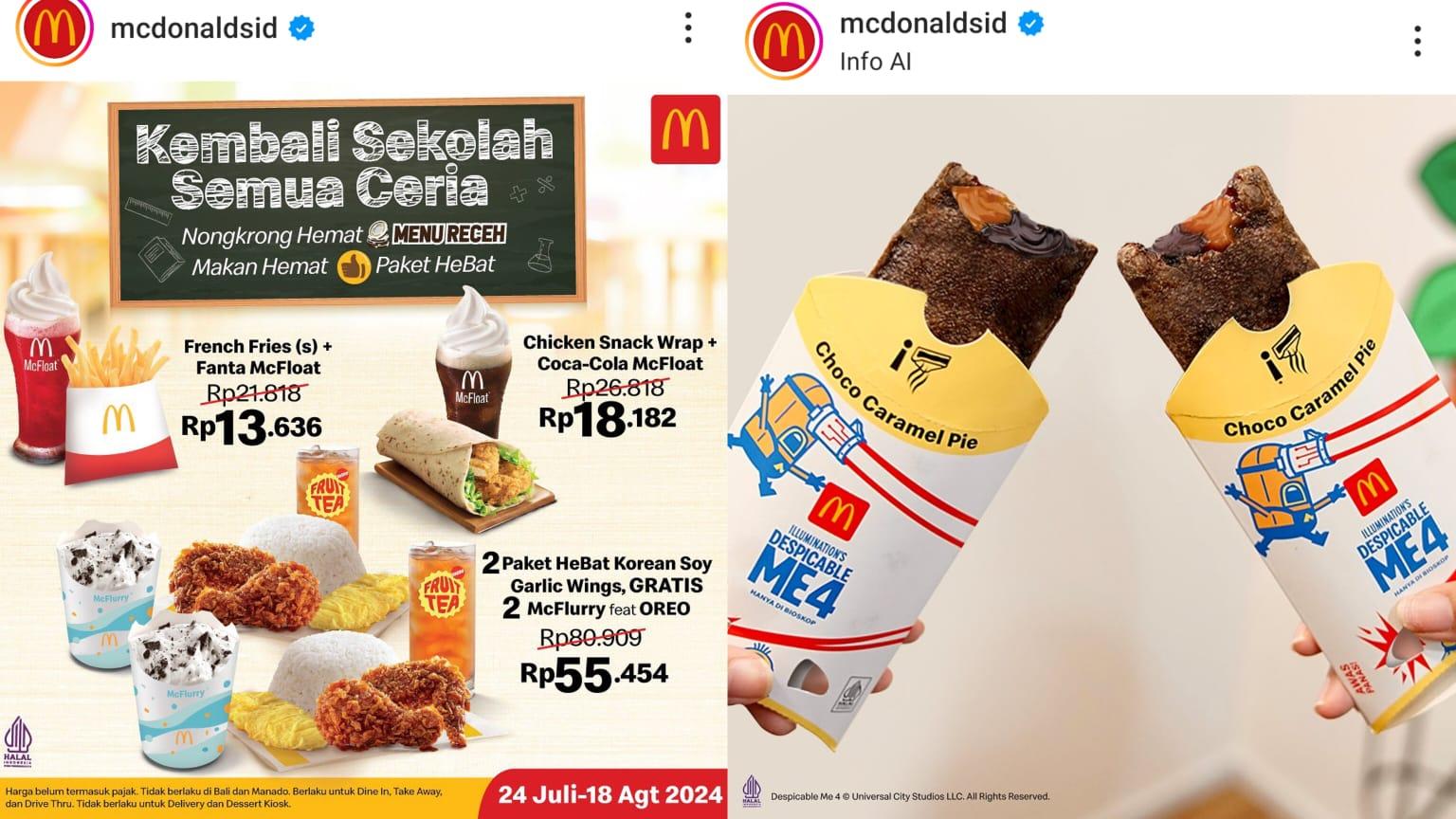 Promo McD 11-23 Agustus 2024, Nikmati Chicken Snack Wrap + Coca-Cola McFloat Rp 18 Ribuan