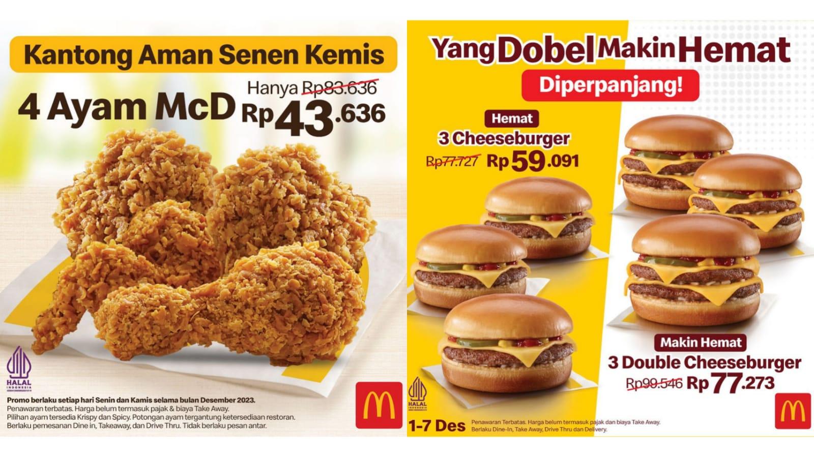 MAKIN HEMAT! Promo McD Besok 7 Desember 2023, Nikmati 4 Ayam Goreng McD dengan Rp 43 Ribuan