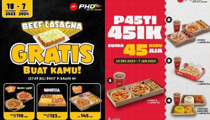 LEBIH HEMAT! Promo Pizza Hut Besok 7 Januari 2024, Beli Double Box Gratis Beef Lasagna