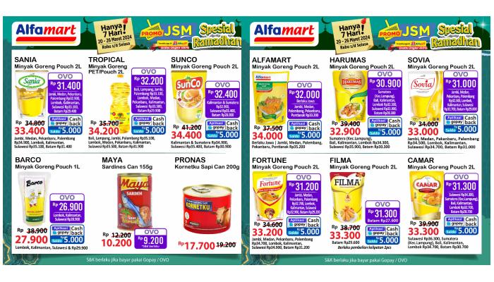 Katalog Promo Minyak Goreng di Alfamart hingga 26 Maret 2024.