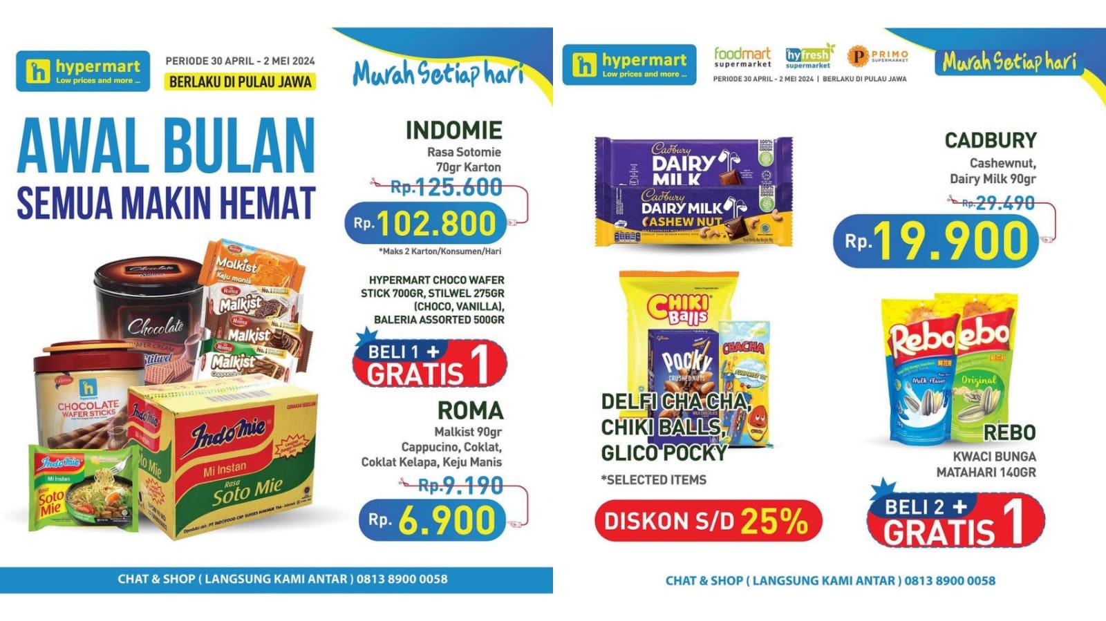 SALE! Promo Hypermart Hari Ini 2 Mei 2024, Biore Body Foam Rp 28.890, Silverqueen Rp 8.990