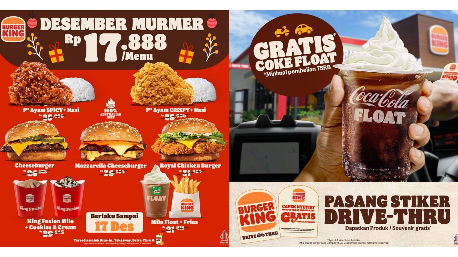 PASTI HEMAT! Promo Burger King Desember 2023, Nikmati Mozzarella Cheeseburger Rp 17 Ribuan