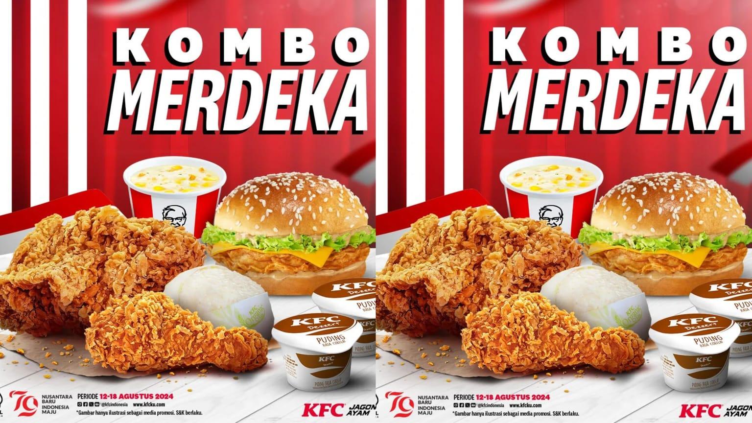 PASTI HEMAT! Promo KFC 12-18 Agustus 2024, Nikmati Paket Kombo Merdeka Rp 79 Ribuan