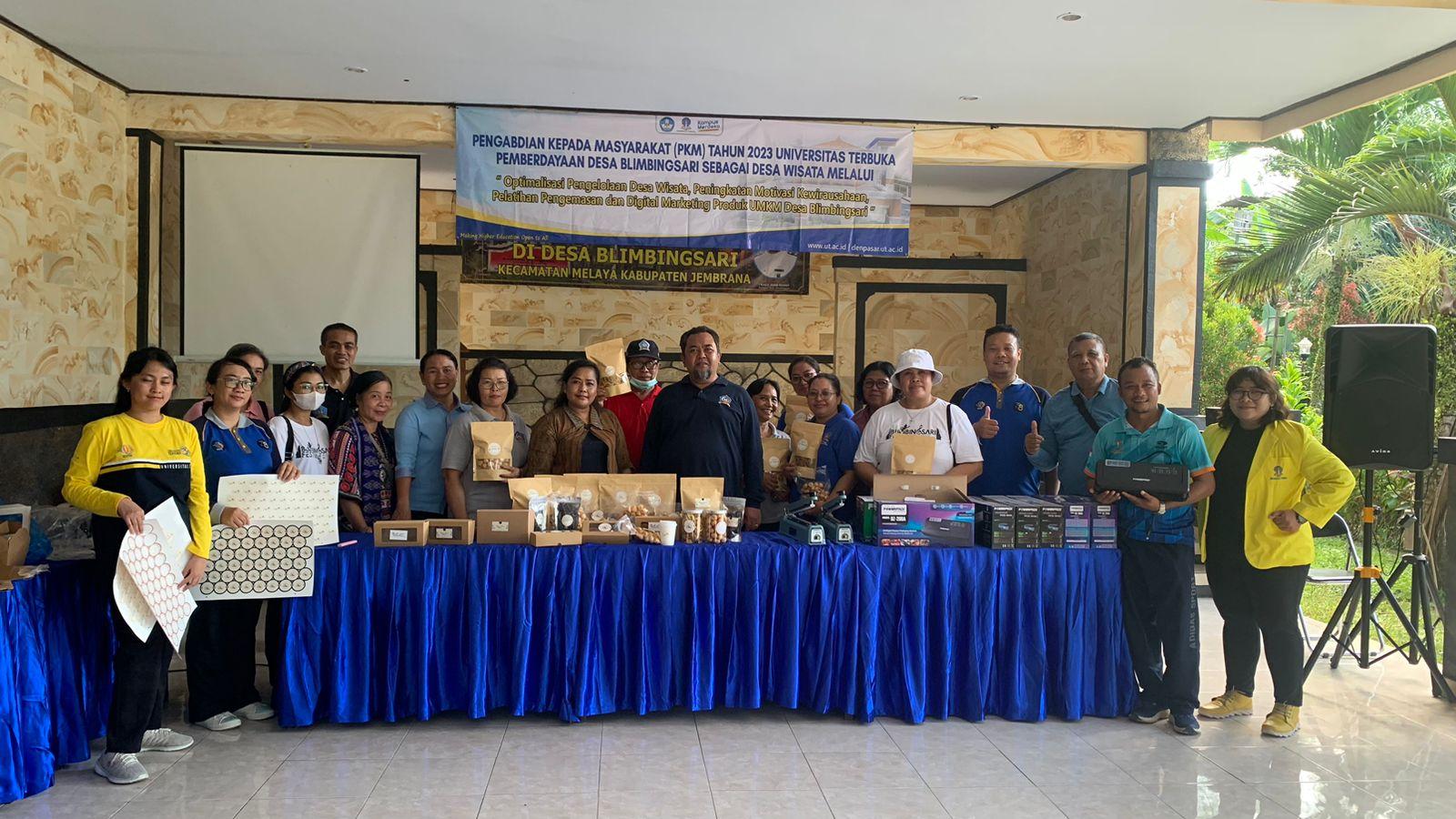 PKM Bina Desa Universitas Terbuka Denpasar di Desa Blimbingsari Jembrana