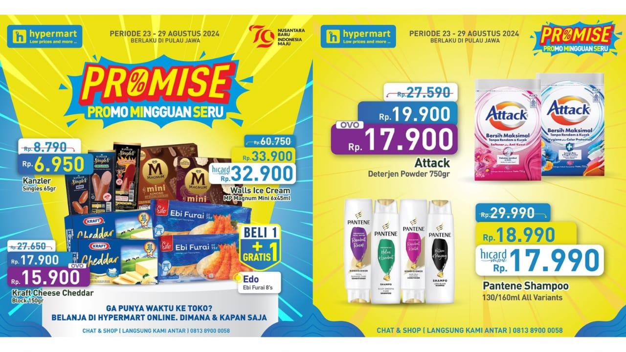 PROMO Hemat Hypermart 26-29 Agustus 2024, Attack Jaz1 Rp 25.500, Biskitop Eggroll Rp 19.500