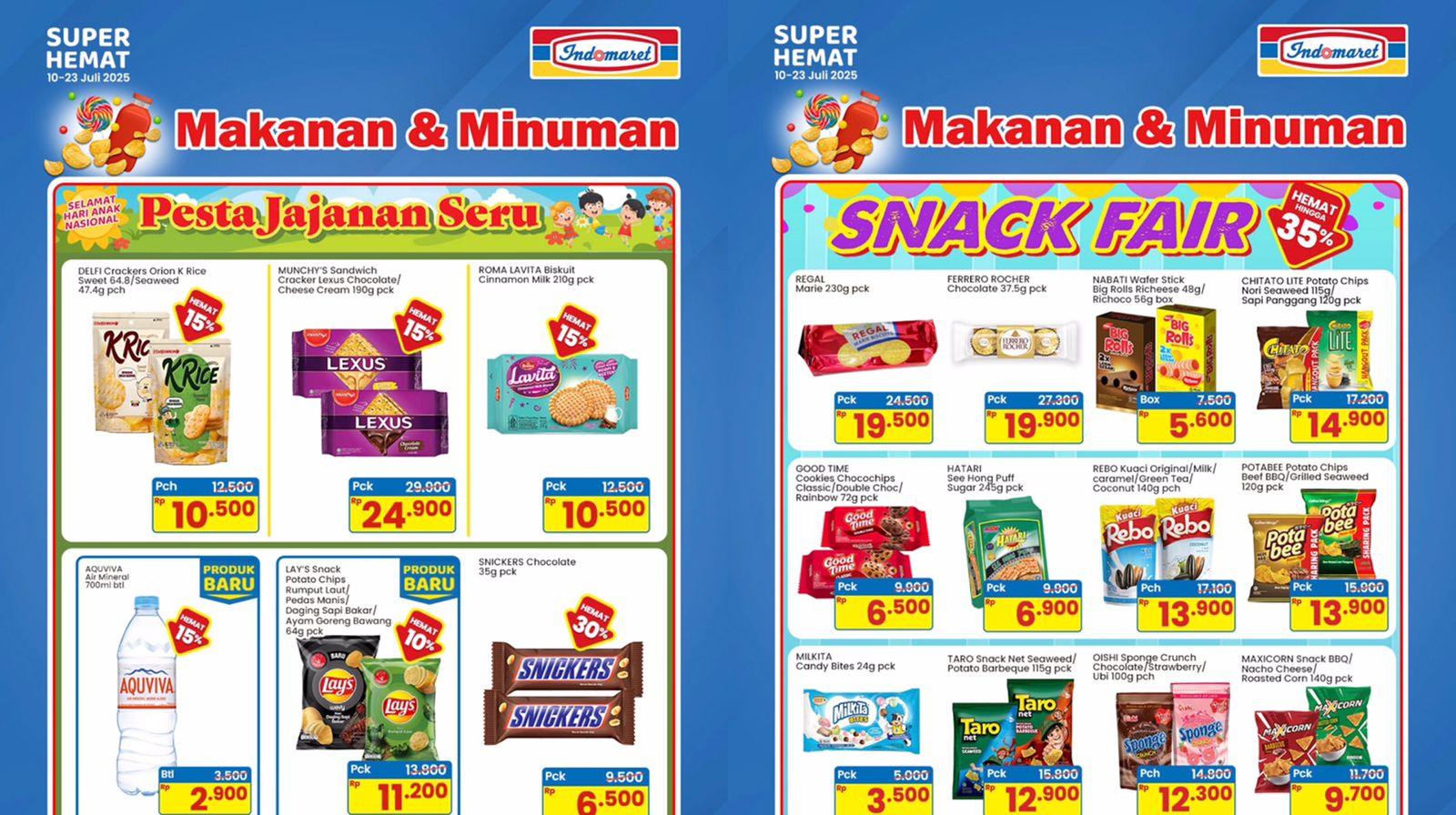 PROMO INDOMARET - Katalog Promo Indomaret Edisi Pesta Jajanan Periode 10-23 Juli 2025Seru