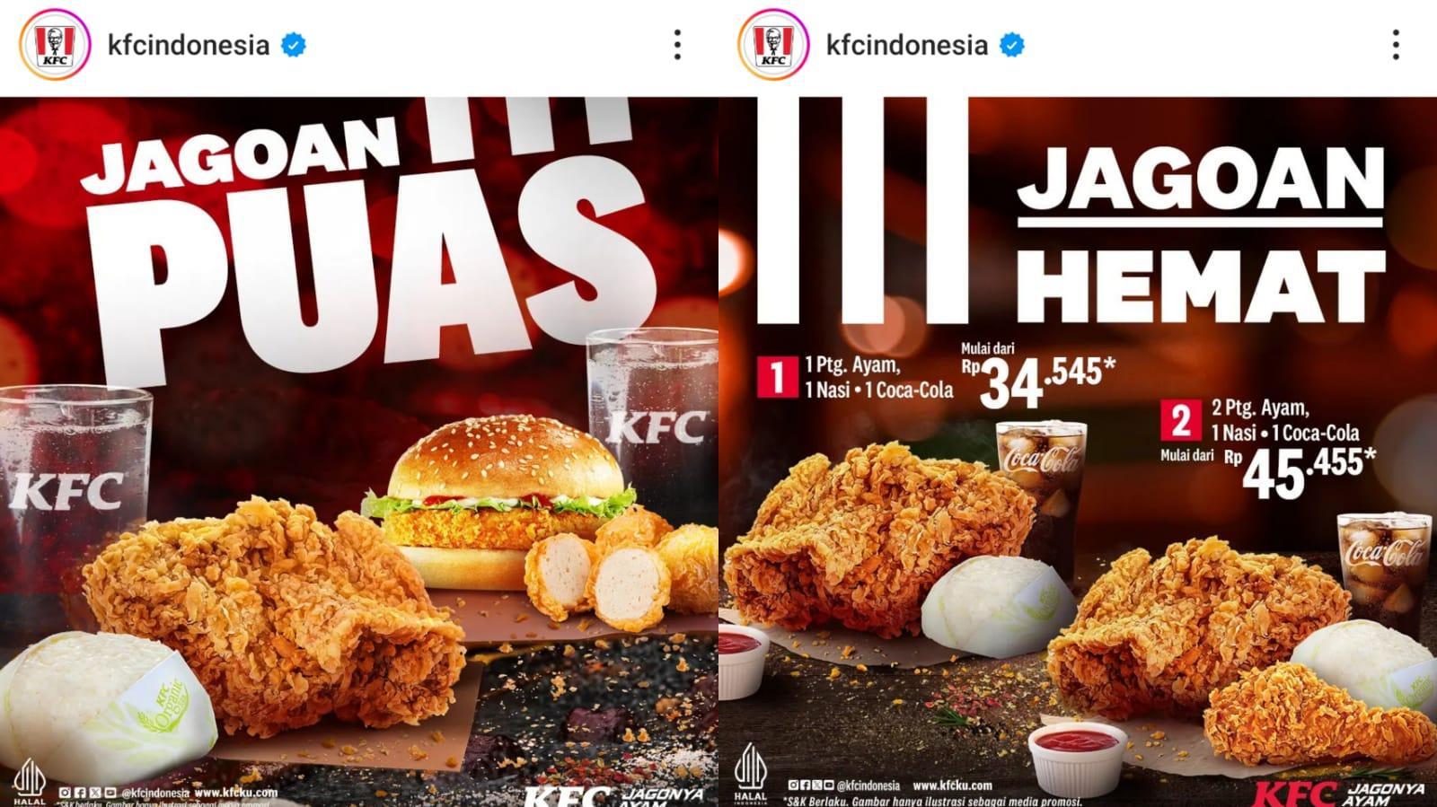 PUAS! Promo KFC 26-31 Mei 2024, Nikmati 2 Chicken + 1 Rice + 1 Coca-Cola Rp 34 Ribuan