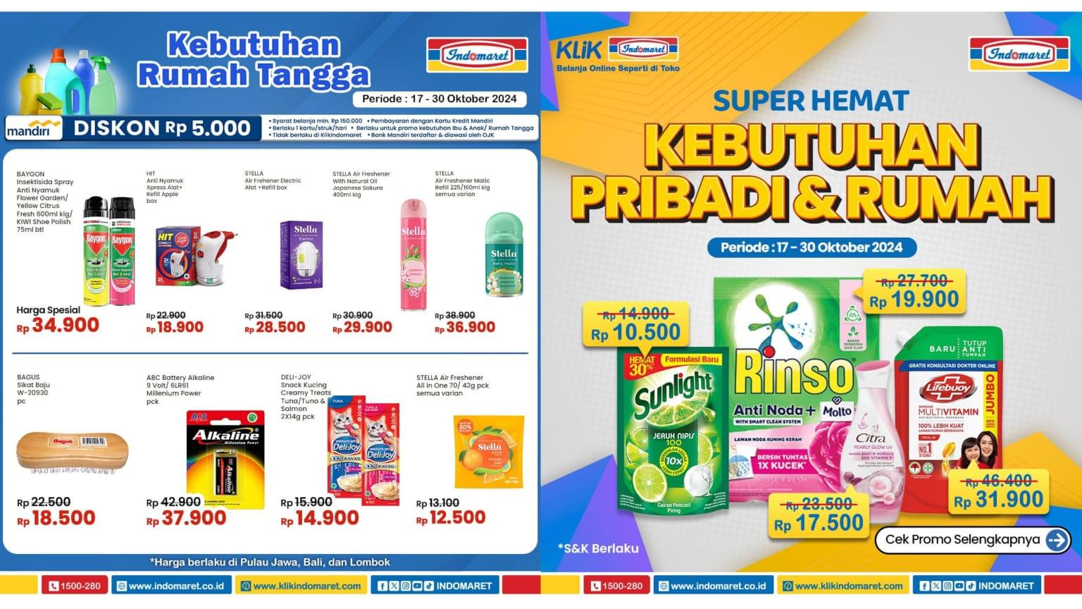 Promo Hemat Indomaret 27-30 Oktober 2024, Minyak Goreng Sovia Rp 34.700, MILO Rp 29.800