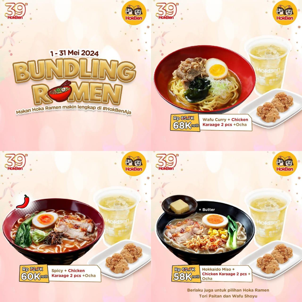 CATAT! Promo HokBen 24-31 Mei 2024, Ramen Wafu Curry + Chicken Karaage 2 Pcs + Ocha Rp 68 Ribu