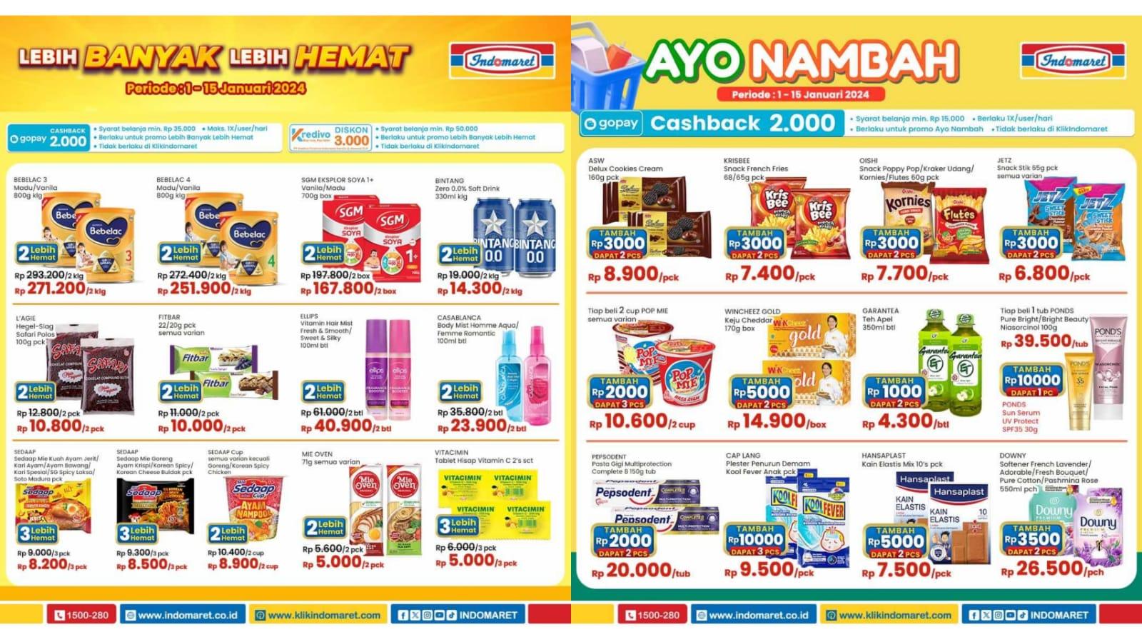 LEBIH HEMAT Promo Indomaret 3-4 Januari 2024, Minyak Goreng Sania Rp 33.300, ABC Sambal Rp 12.900