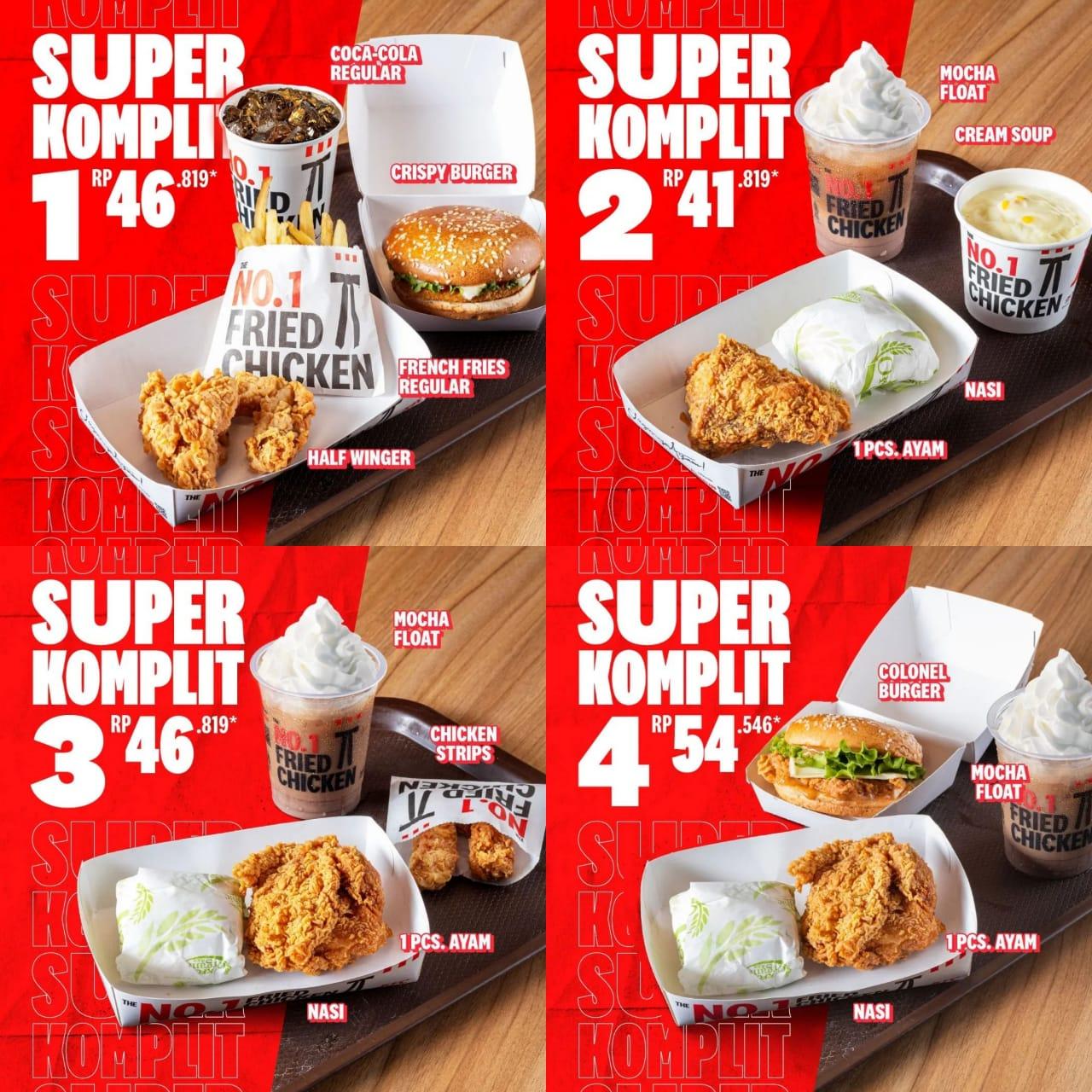 LEBARAN SALE! Promo KFC April 2024, 1 Ayam Goreng + 1 Nasi + 1 Cream Soup + 1 Mocha Float Rp 41 Ribu