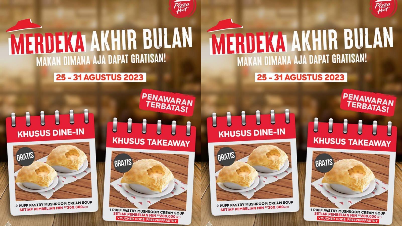 Promo Pizza Hut 25-31 Agustus 2023, Dapatkan Gratis Puff Pastry Mushroom Cream Soup, Ini Syaratnya