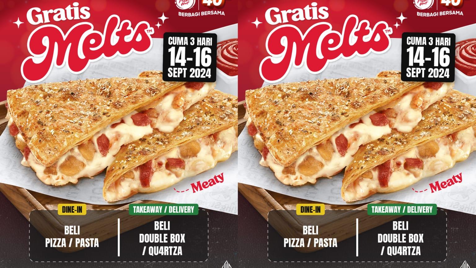 Promo Pizza Hut Hari Ini 16 September 2024, Beli Double Box GRATIS Melts, Jangan Sampai Terlewat!