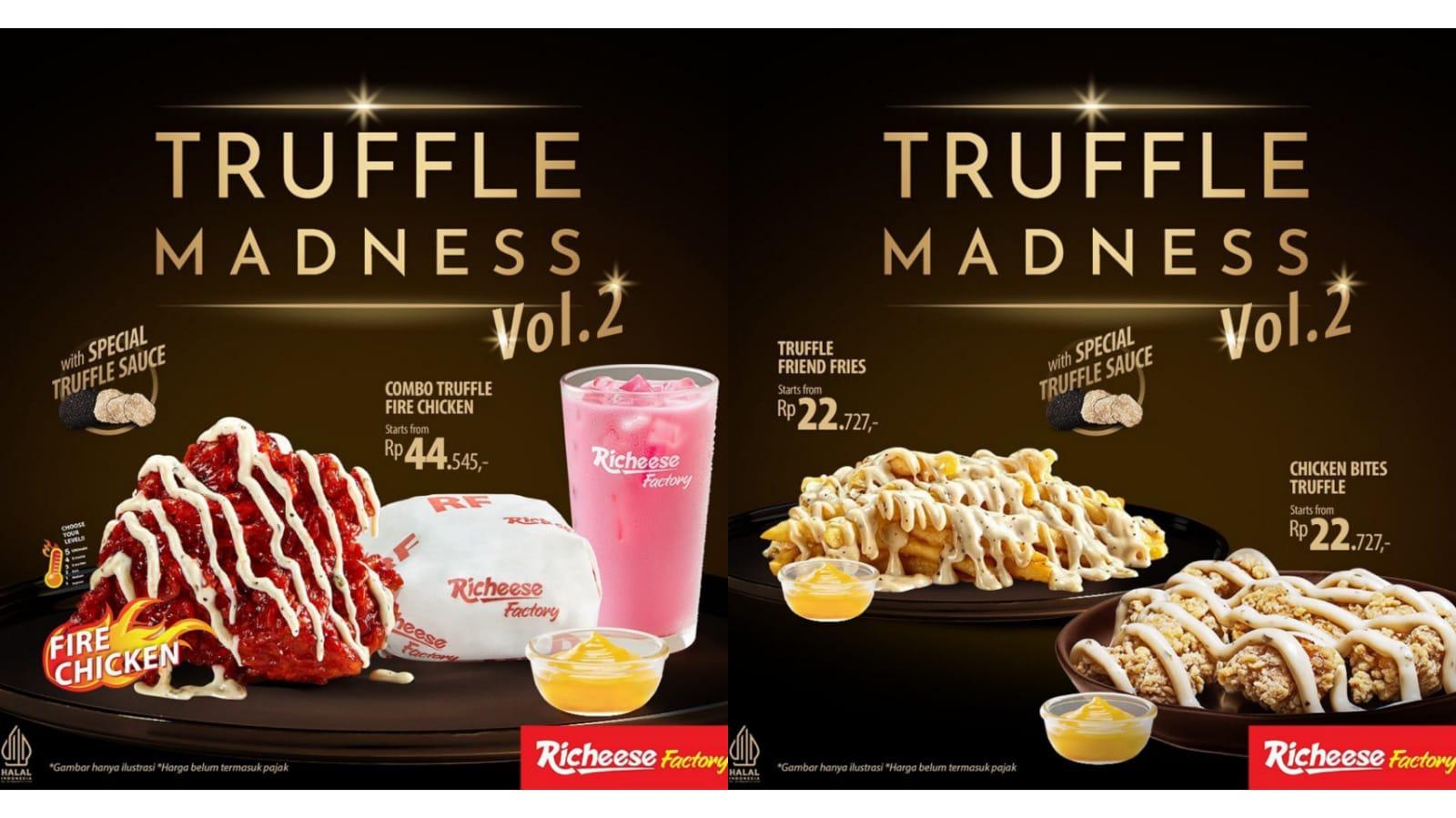 HOT! Promo Richeese Factory Desember 2023, 1 Truffle Fire Chicken dan Cheese Sauce Rp 32 Ribuan