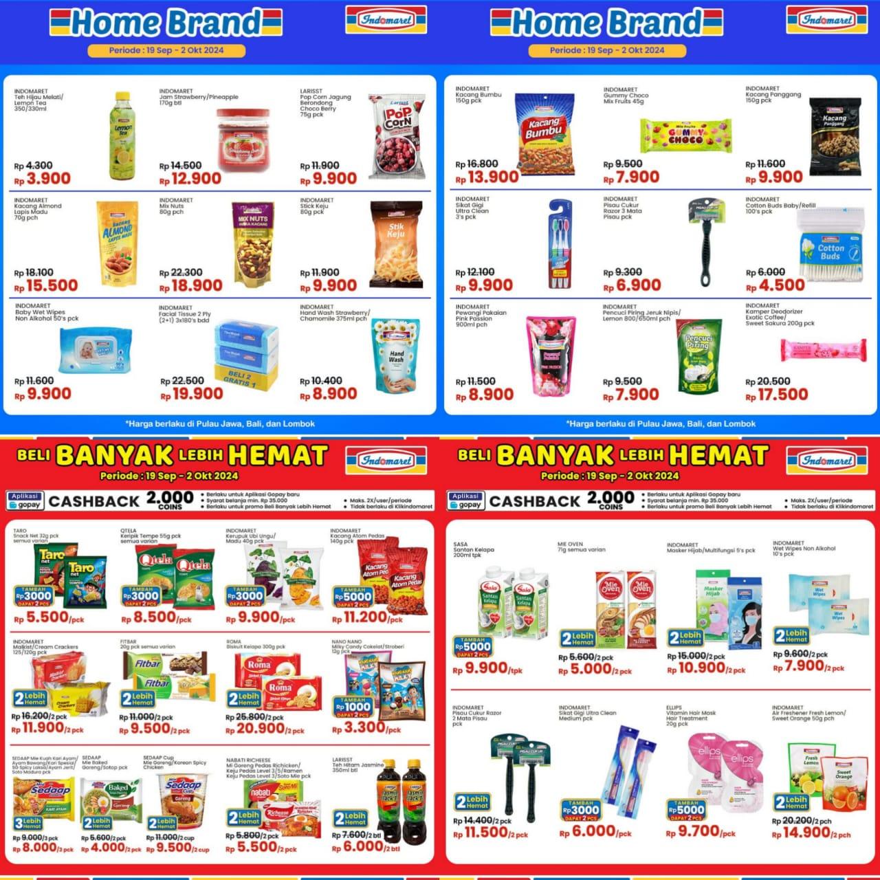 Diskon Akbar Indomaret 1-2 Oktober 2024, Minyak Goreng Sovia Rp 34.100, Downy Rp 19.900