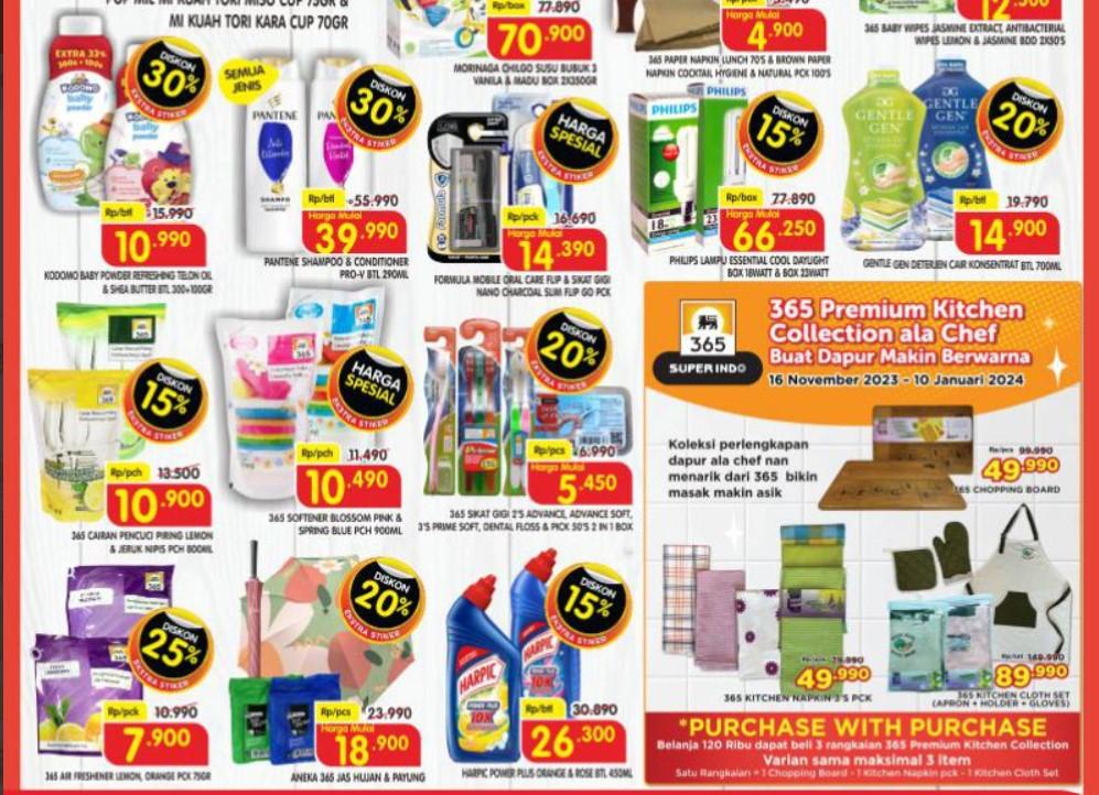 Promo Superindo Besok 2 Januari 2024 DISKON Penuh Untung: Harpic Rp26.300 Bedak Kodomo Rp10 Ribuan