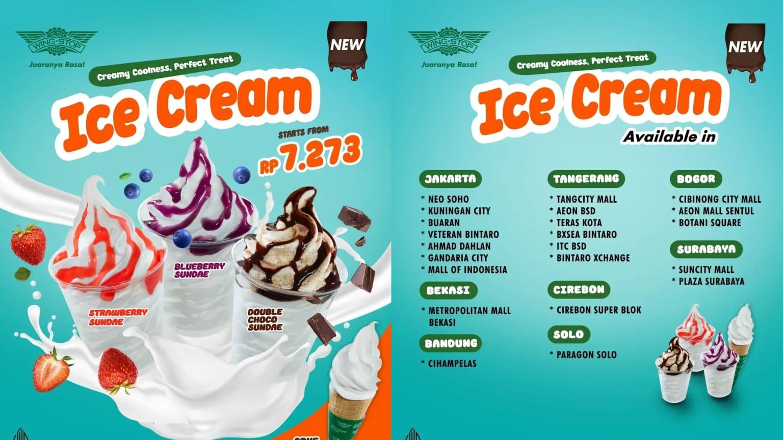 Promo Seru Wingstop September 2024, Blueberry Sundae Rp 7 Ribuan, Matcha Milk Tea Float Rp 22 Ribuan