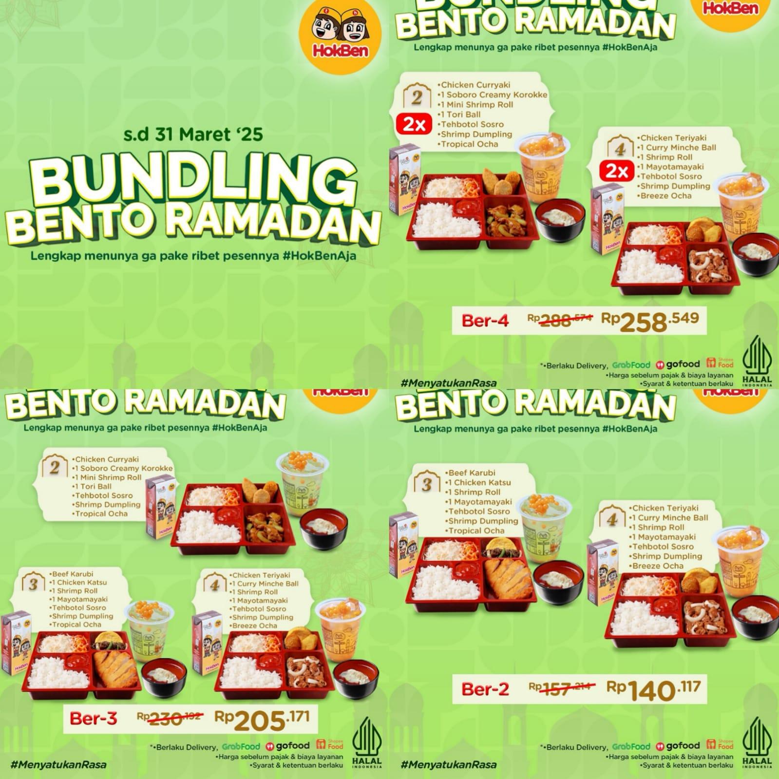 Spesial Puasa! Promo HokBen 10-31 Maret 2025, Dapatkan Bundling Bento Ramadan Mulai Rp 140 Ribuan