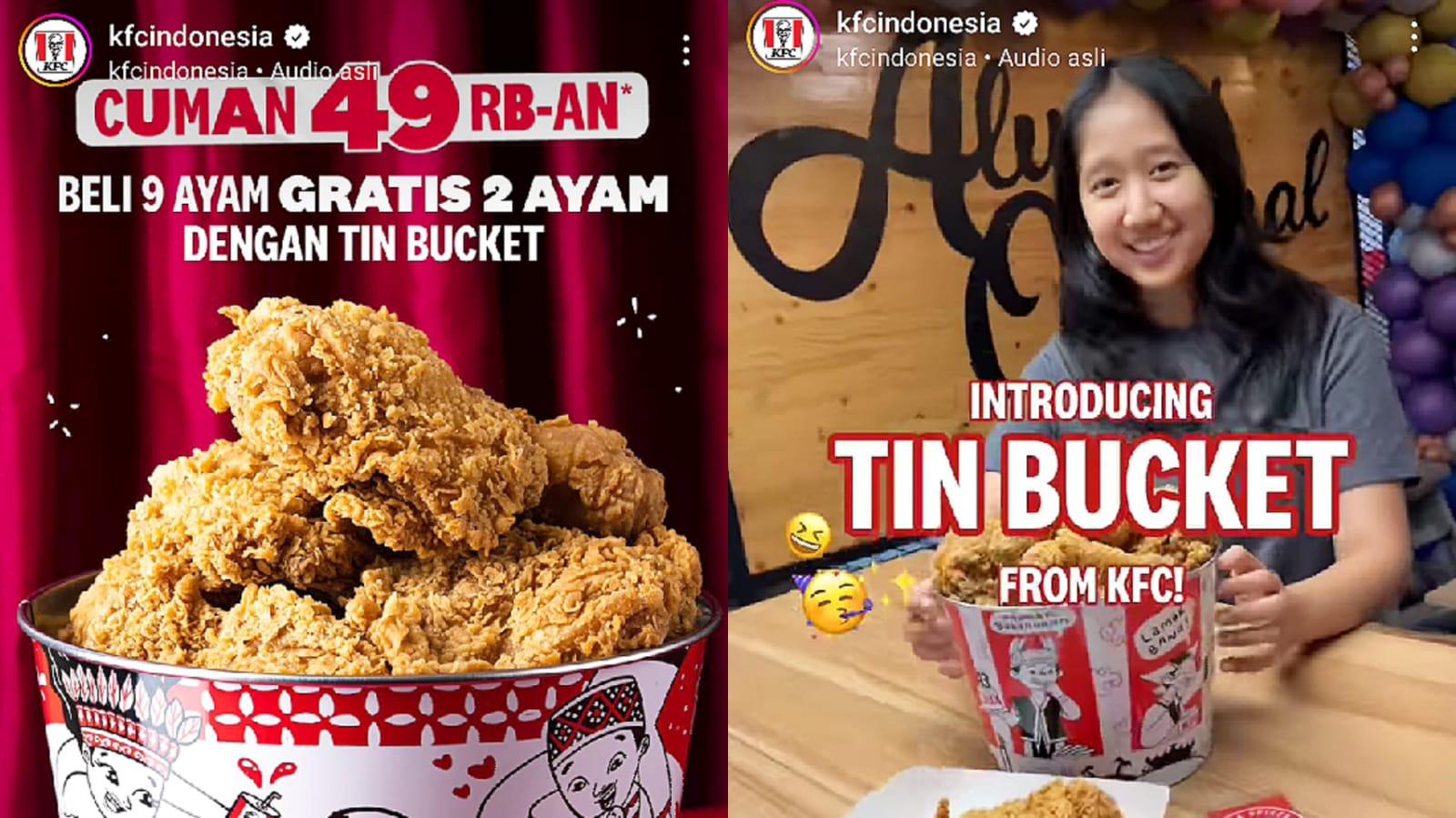 UNTUNG! Promo KFC Januari 2024, Beli Tin Bucket Rp 49 Ribuan Gratis 2 Ayam Goreng Setahun