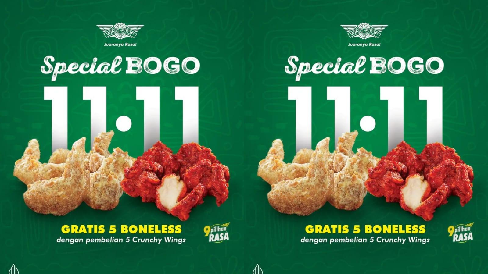 YUMMY! Promo Wingstop 1014 November 2023, Beli 5 Crunchy Wings Gratis