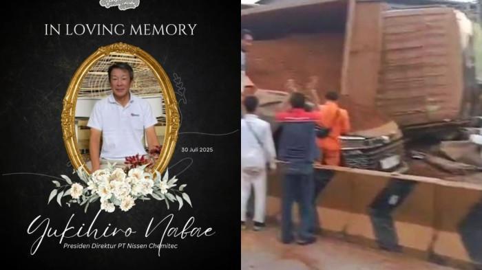 YUKIHIRO NABAE - Sosok Yukihiro Nabae, WNA asal Jepang yang tewas di Gerbang Tol Karawang Barat, Cikarang, Jawa Barat, pada Rabu (30/7/2025).