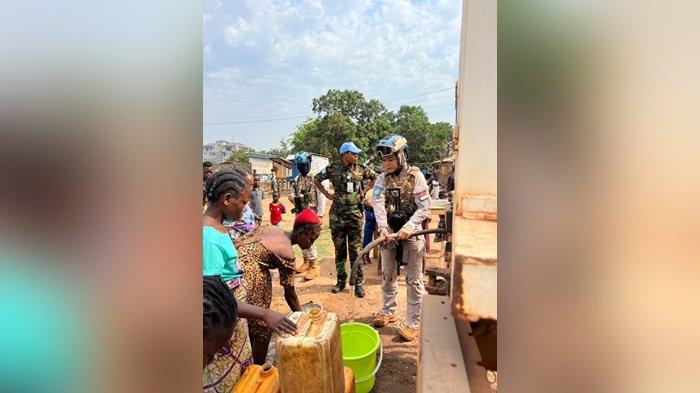 Briptu Alisia Dwi Kartini, Polwan cantik dari Polda Bangka Belitung, yang terpilih mengemban tugas dalam misi perdamaian di Afrika Tengah sejak 2022.
