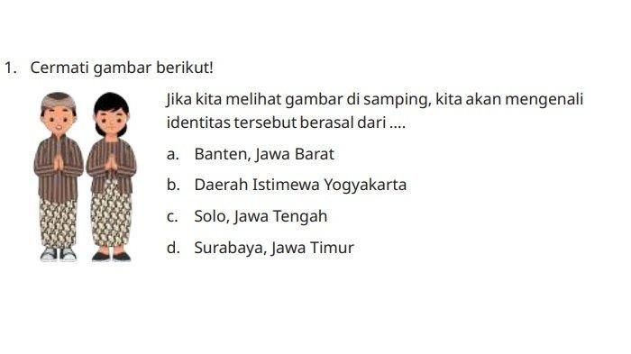Soal nomor 1 Pendidikan Pancasila kelas 4 SD/MI Kurikulum Merdeka